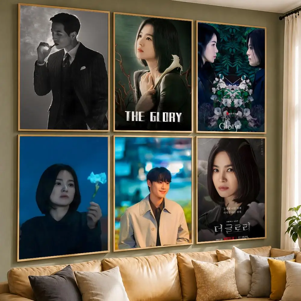 Popular Drama T-The GloryS Poster Vintage Retro Anime Poster Stickers Peel and Stick Wall Art Home Decor