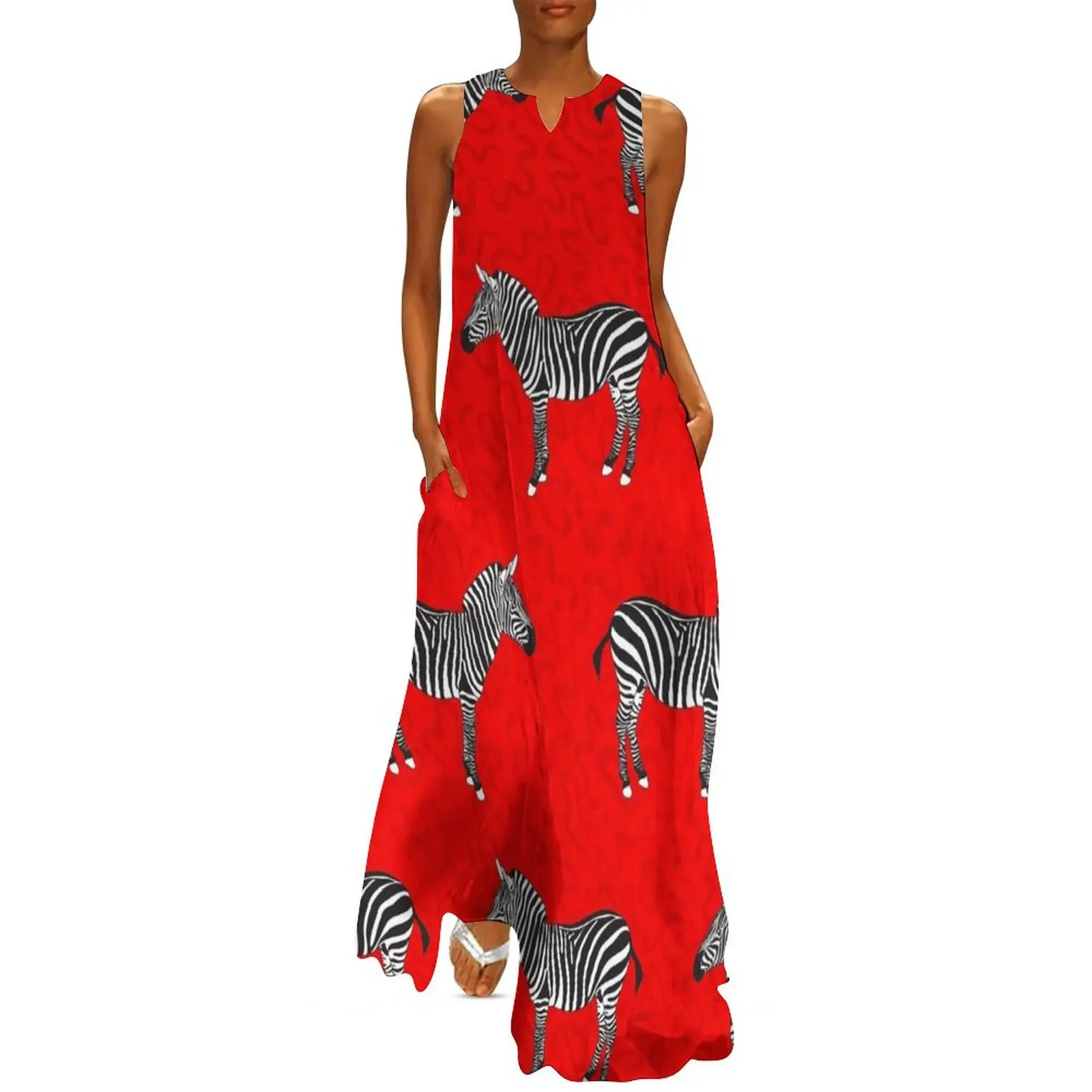 

Zebra Red Long Dress summer dresses womens 2024 beach dresses prom dress 2024 Women"s skirt