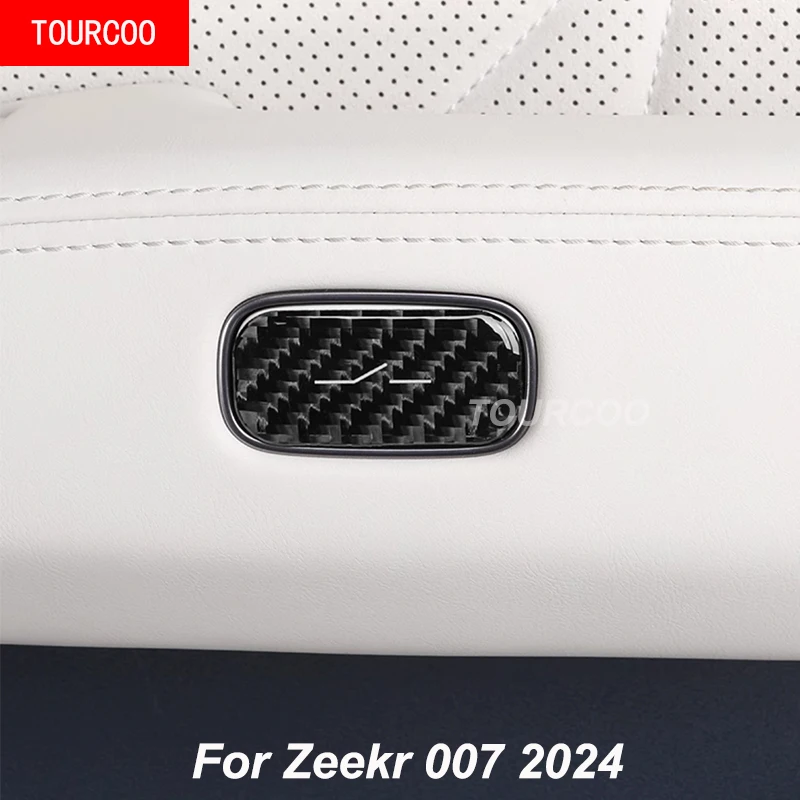 

For Zeekr 007 2024 Car Interior Door Opening Button Carbon Fiber Protective Sticker Accessories