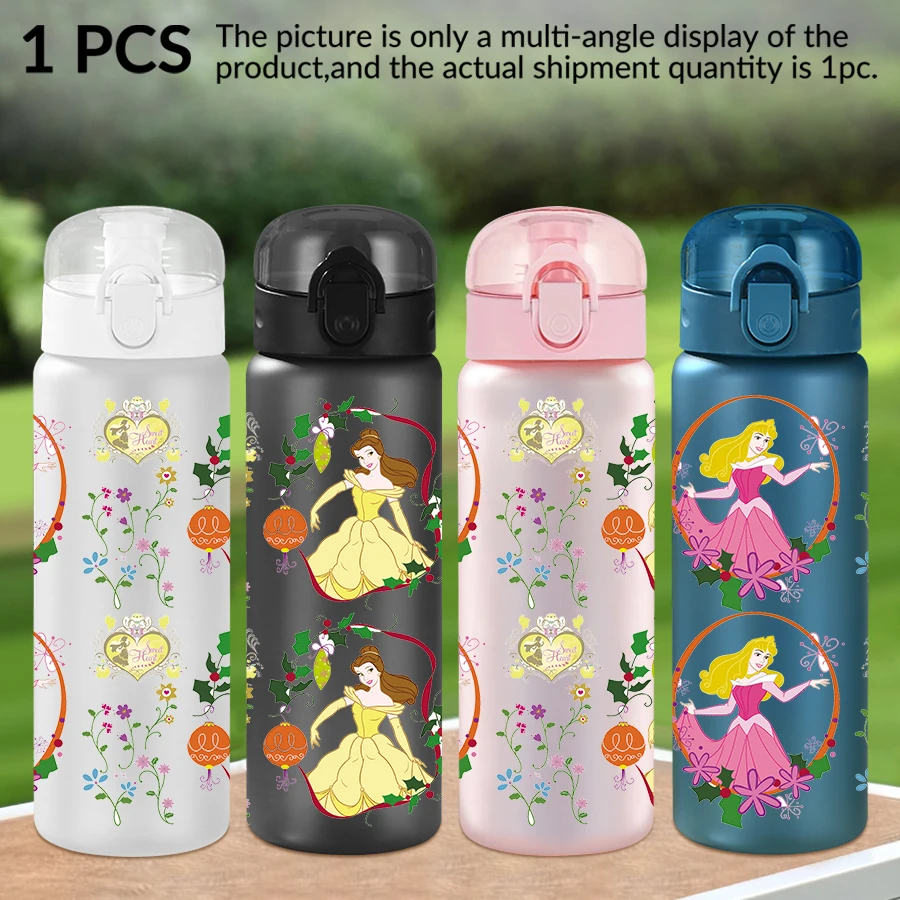 

1Pc Disney, Princess, Floral Pattern 26oz Plastic Water Bottle, Outdoor Sports Water Cup Birthday/Homecoming Gift