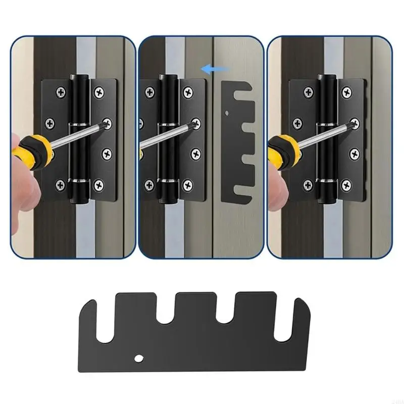 24BA 10Pcs Quick Fix Hinge Shims Easy Alignment Repair Kits NonSlip Hinge Spacer