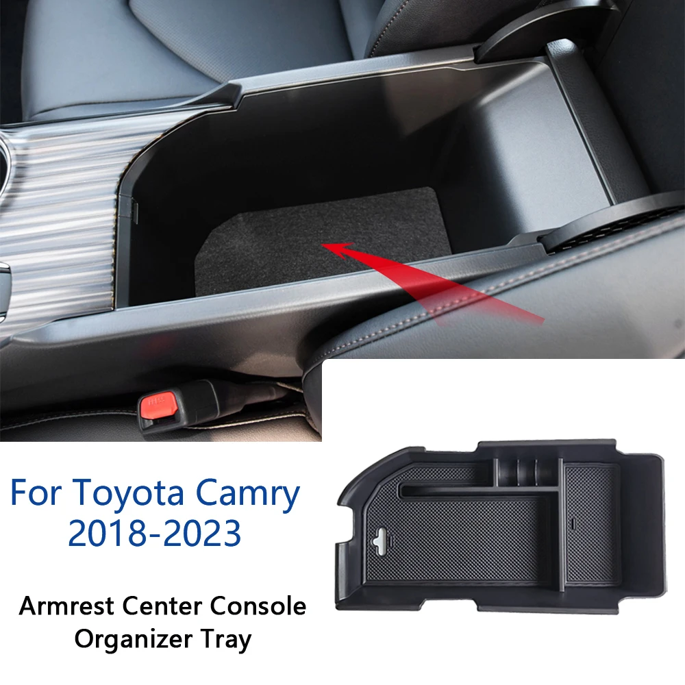 Armrest Center Console Organizer Tray For Toyota Camry XV70 2018 2019 2020 2021 2022 Storage Box Holder Car Interior Accessories