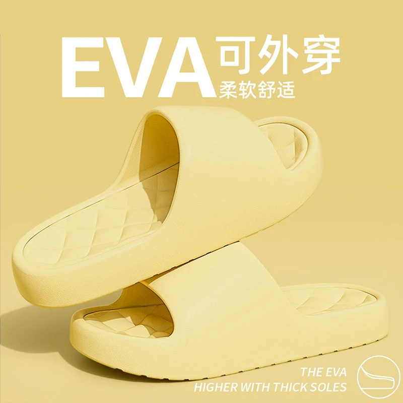 EVA Slippers Women's Slippers for Summer Outdoor Wear Indoor Thick Soled Bathroom Shower Anti Slip Cool Slippers for Women Men