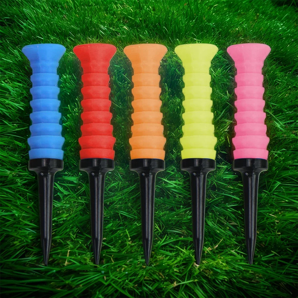 5Pcs Golf Elastic Tees 83mm Golf Practice Tees Silicone Golf Ball Holder Golf Limited Ball Tee Golf Supplies