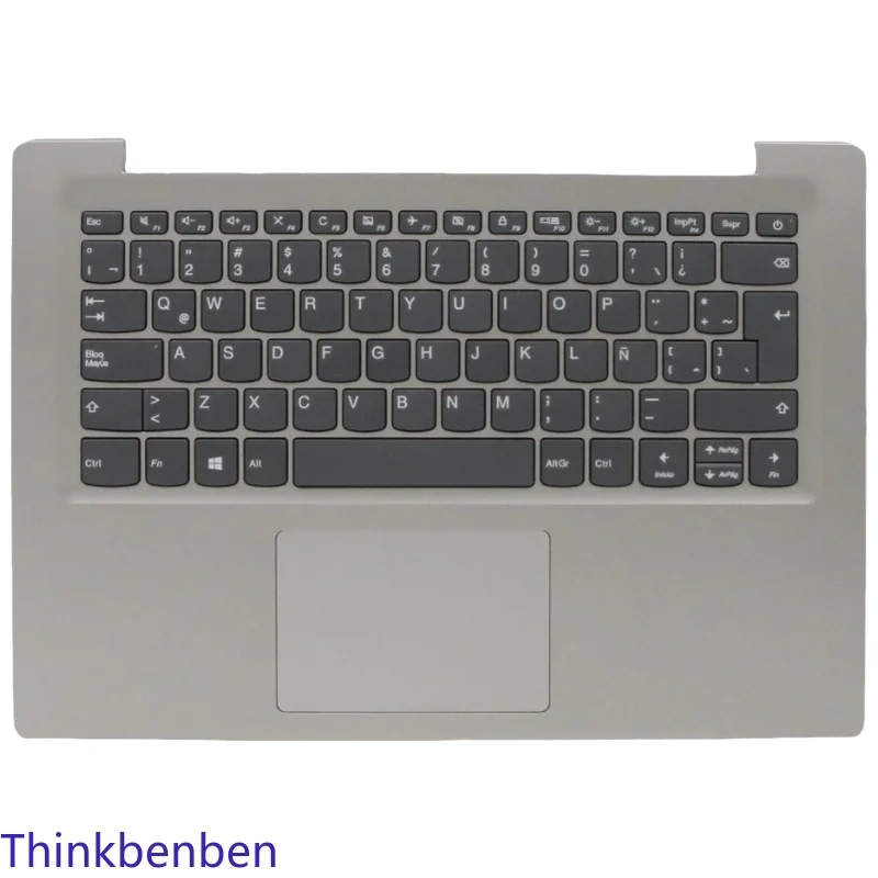 LAS Latin Spanish  Gray Keyboard Upper Case Palmrest Shell Cover For Lenovo Ideapad S130 14 130s 14IGM 120s 14IAP 5CB0R61337
