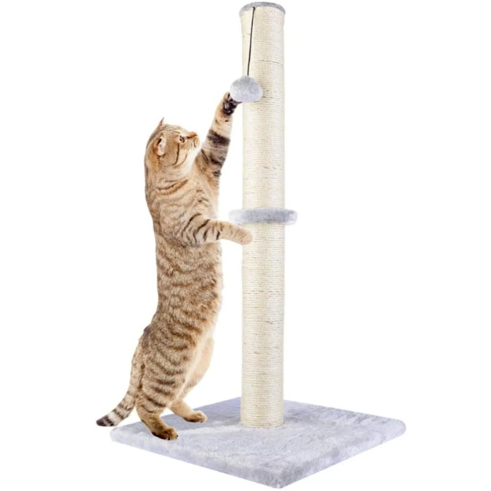 US 20 Tall Cat Scratching Post, Indoor Cat Post with Sturdy Natural Sisal Ro