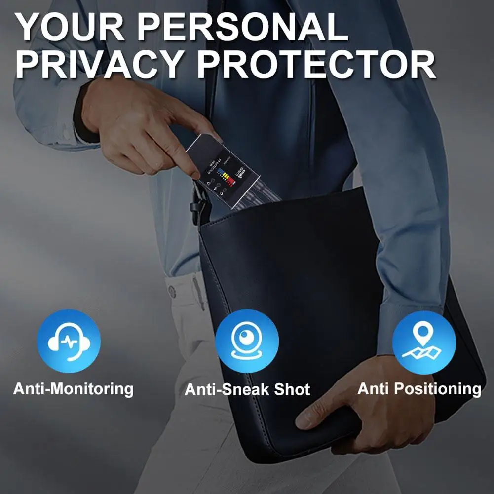 Portable RF Bug Wifi Hidden Camera Finder Anti Listen Sweeper Cell Phone Bugs Wireless Listening Device GPS Tracker