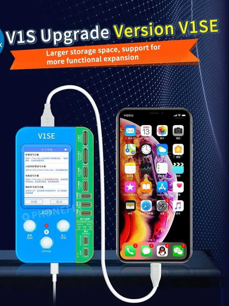 Aggiornamento JC V1S V1SE rilevazione matrice di punti Face ID colore originale Touch Shock logica batteria programmatore di impronte digitali cavo flessibile Dot