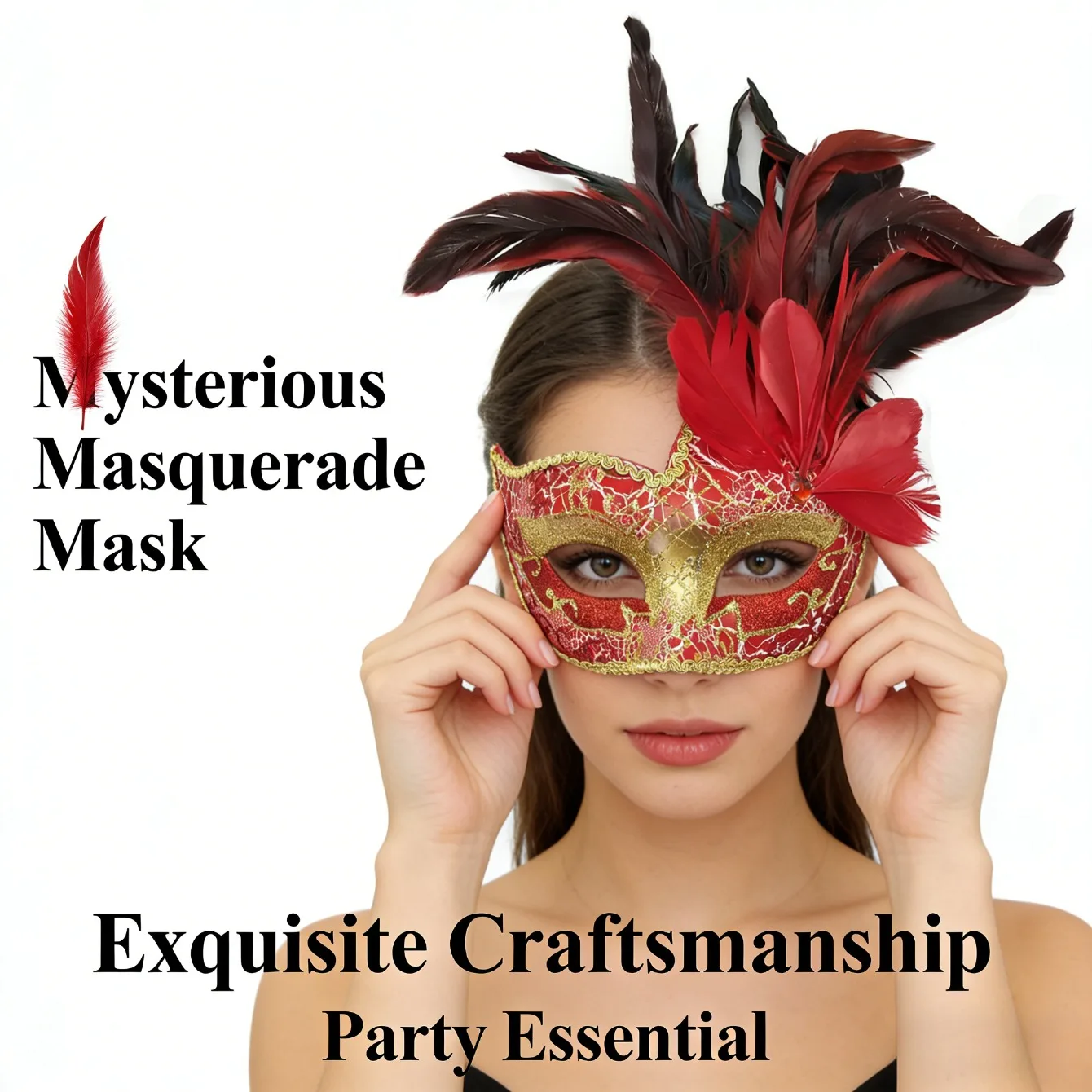 

Карнавальная маска с перьями, украшенная перьями, Хэллоуин, маскарад, Рождество, Пасха, вечеринка, подарок, аксессуары