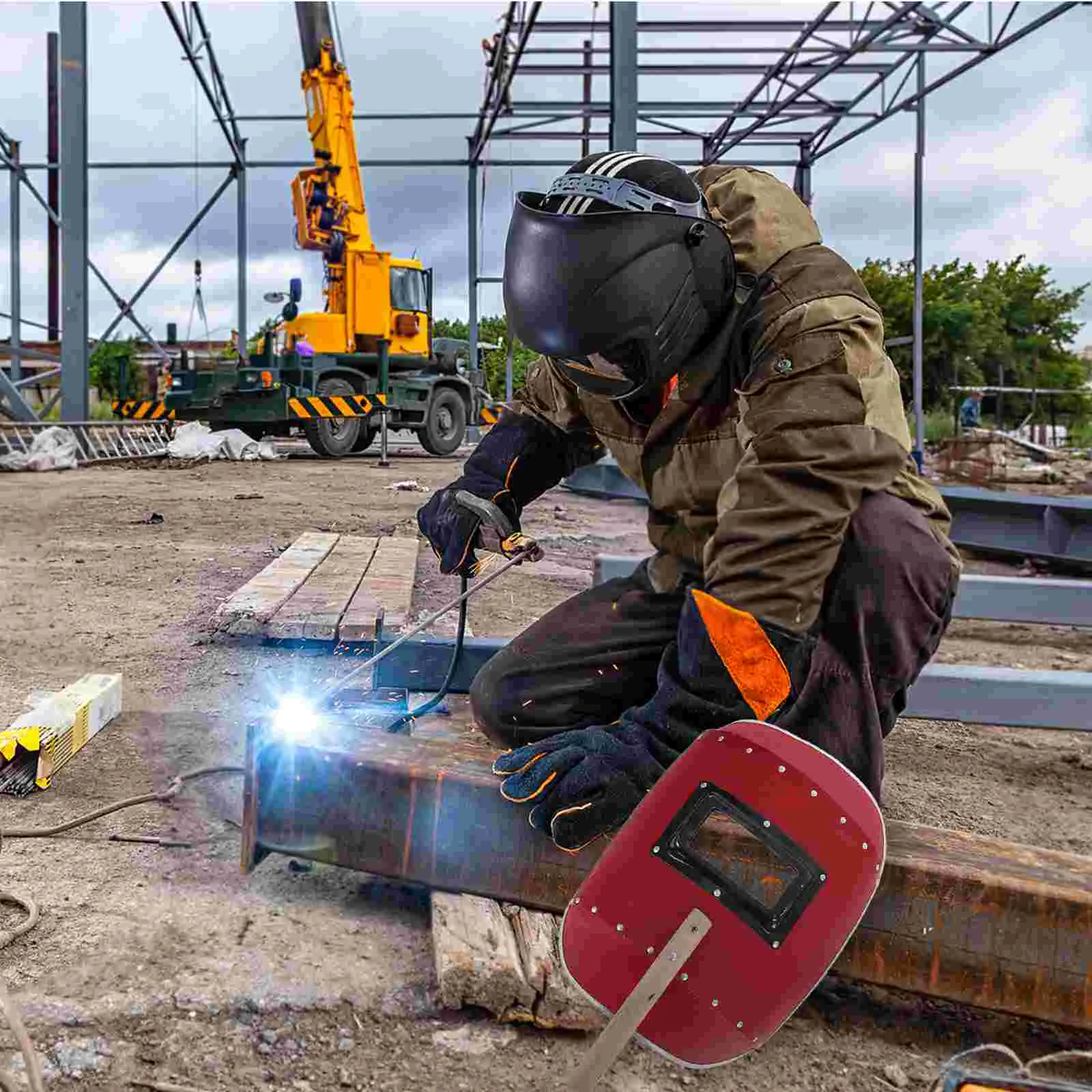 Handheld Welder Mask Shields Professional Welding Protective Equipment Welding Mask Protective Welding Facial Mask With Handle