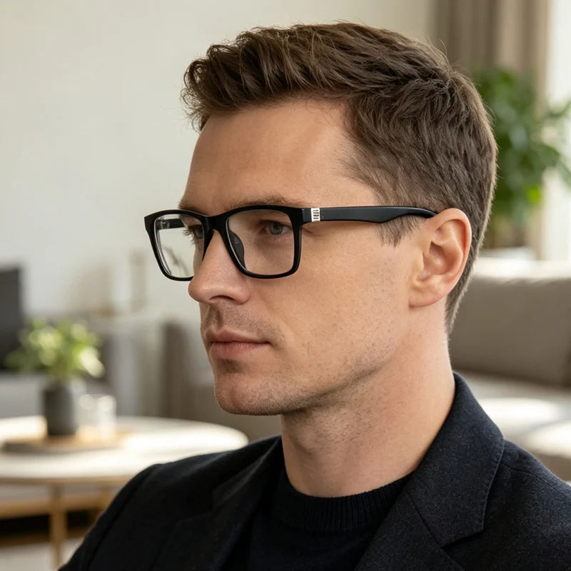 SEAMERGO Progressive Multifocal Glasses Custom Men Women Square Frame Prescription Glasses Retro Simple Customized Eyewear