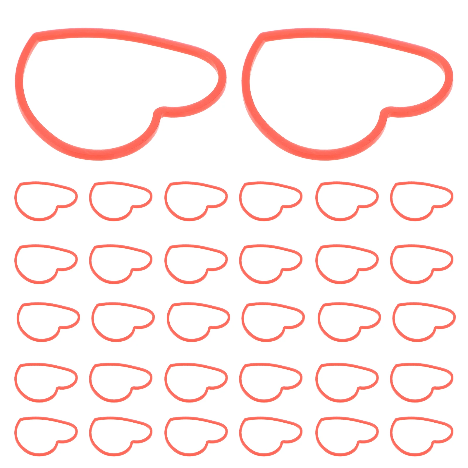 Bandes de caoutchouc élastiques en forme de cœur, 50 pièces, accessoires Gimmick pour fournitures de spectacle sur scène, accessoires de magicien