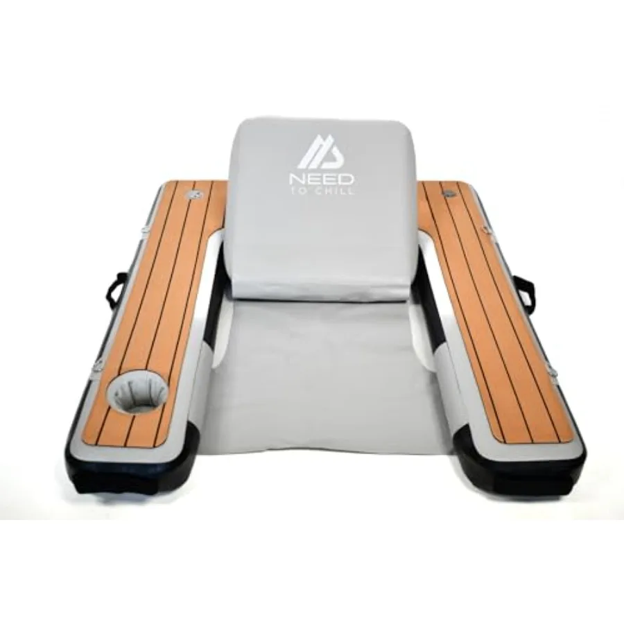 

Inflatable Chair Outdoor Blow Up Seat Lounger for Boating Beach Lake Pool PVC Navy Blue Ultra-Portable with Pump Travel Bag