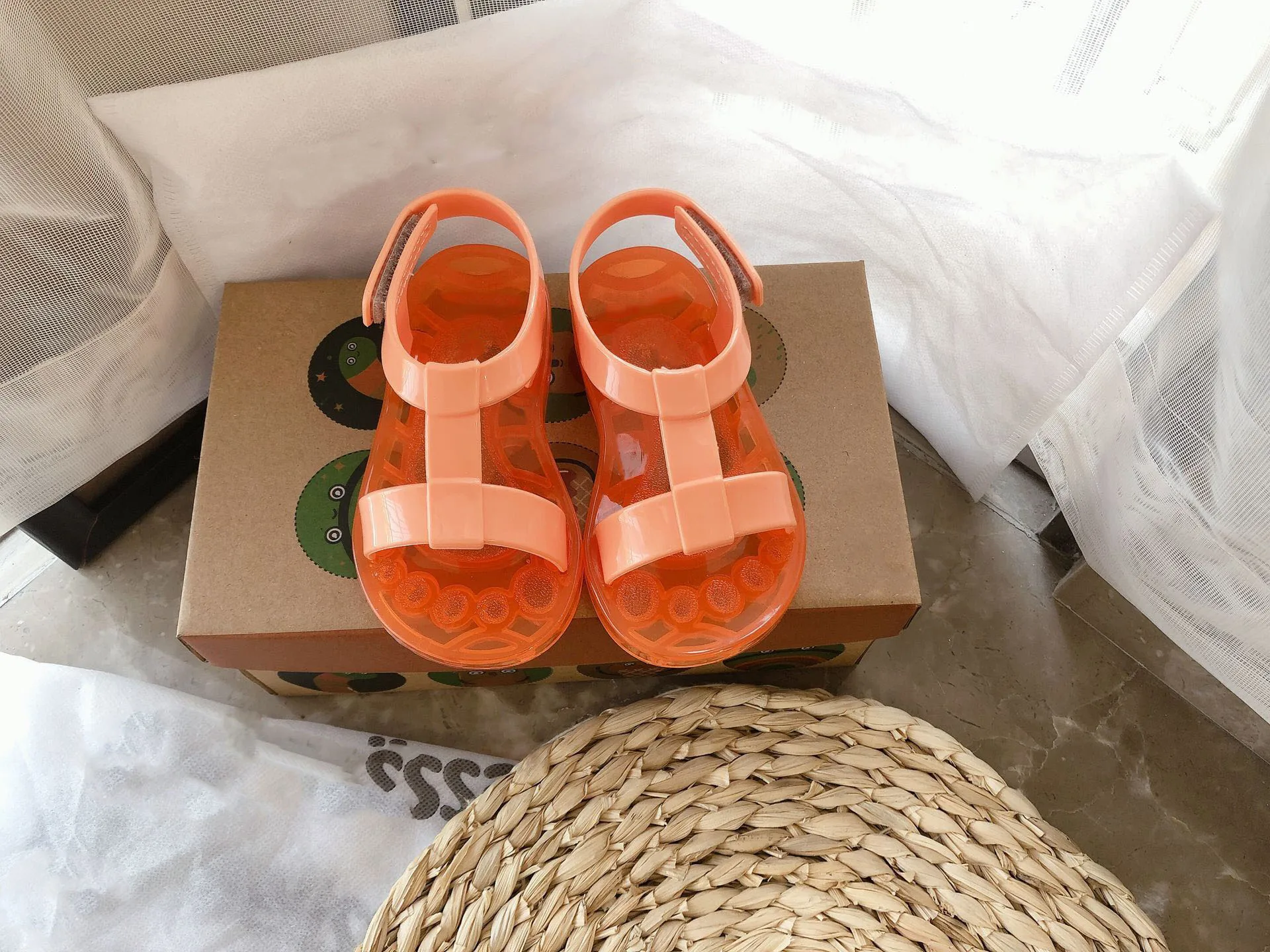 Sandali estivi per bambini ragazzi Casual open-toe Jelly shoes Girls Sweet beach shoes