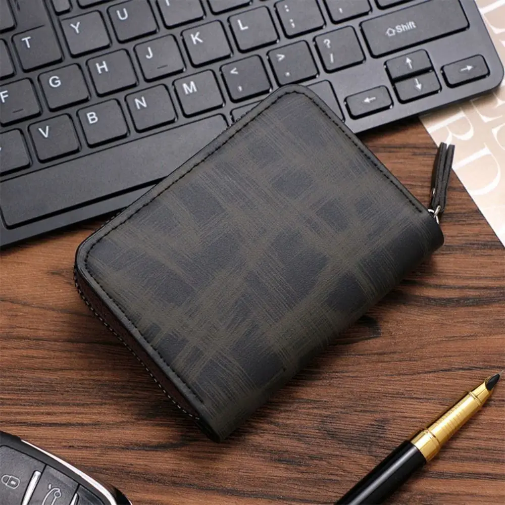 بو الجلود قصيرة سستة المحفظة 11 بطاقات سليم حامل صغير متجمد محفظة حامل مقاوم للماء المرقعة الرجال محفظة نسائية للعملات المعدنية الهدايا