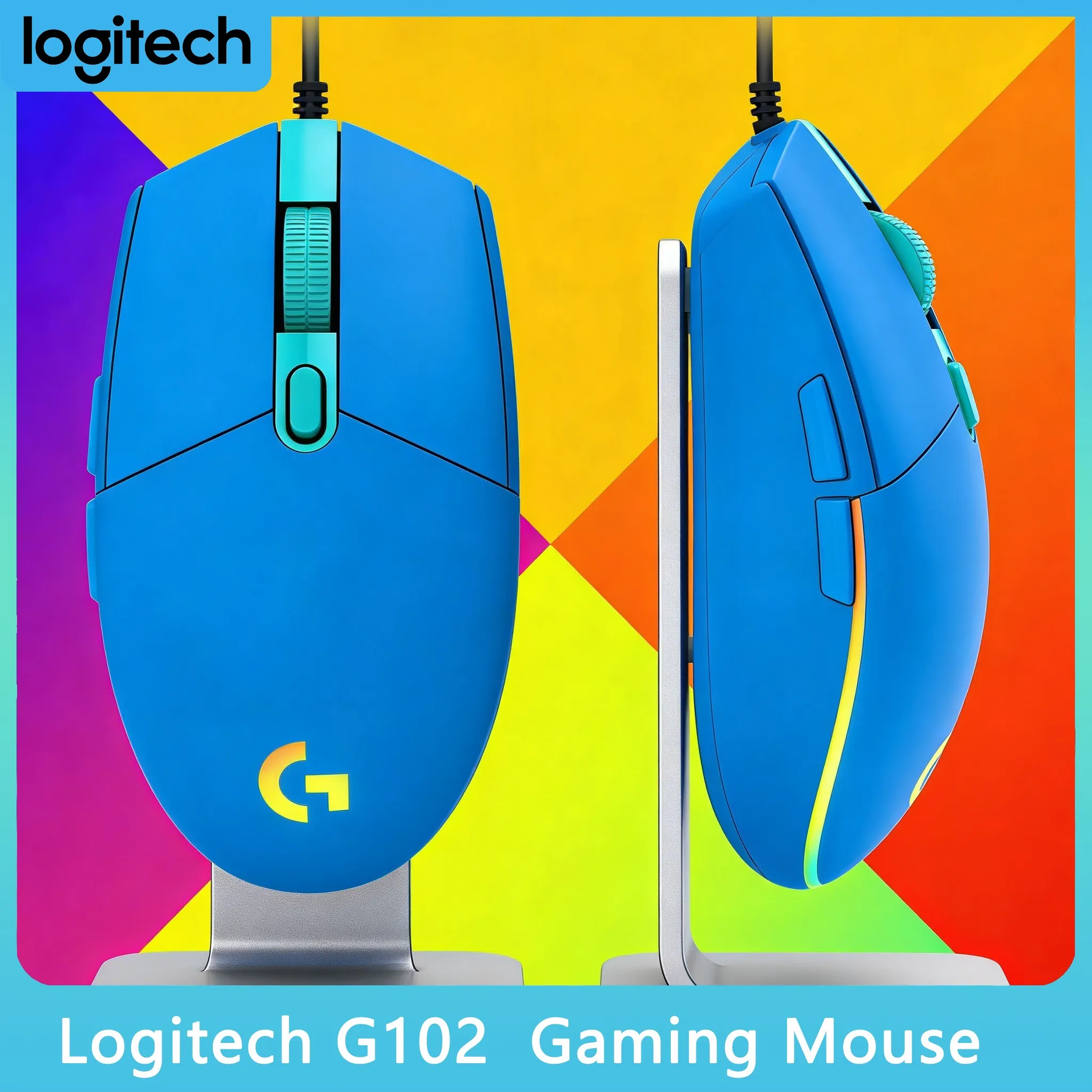 

Игровая мышь Logitech G102 RGB, проводная, 8000 DPI, эргономичная