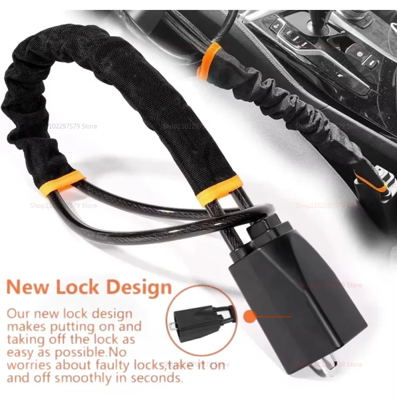 Car Steering Wheel Lock Universal Seat Belt Anti-Theft Lock With 3 Keys Anti-theft Device For Most Cars SUV Car Accessories