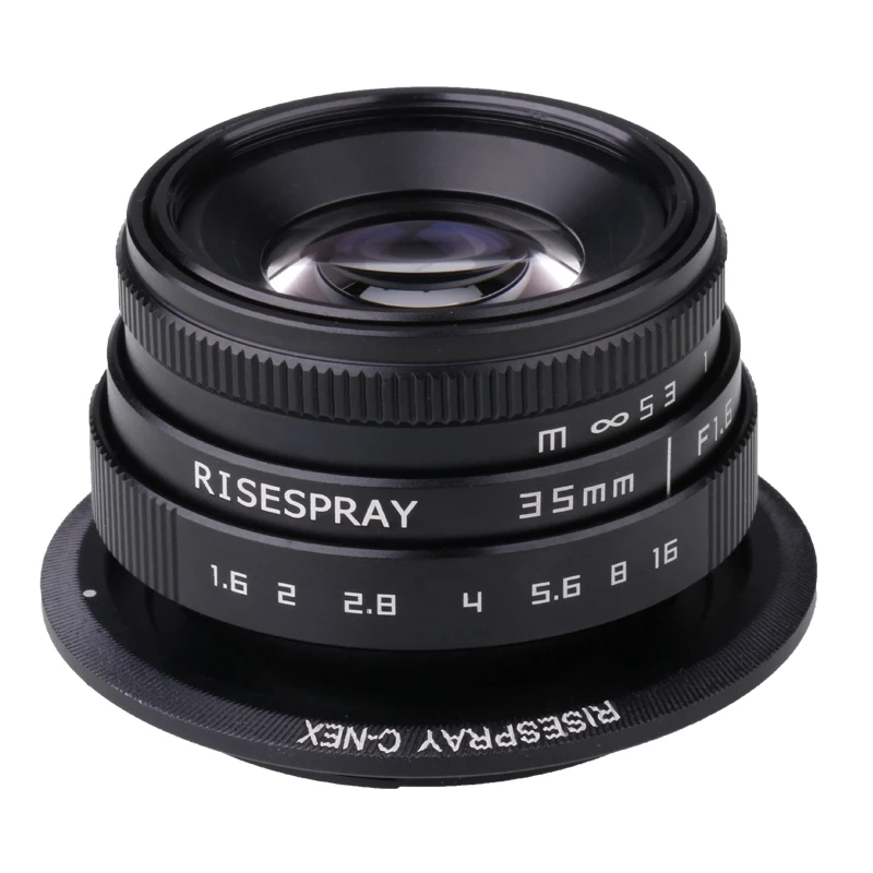 MINI 35mm f/1.6 APS-C CCTV Lens+adapter ring+2 Macro Ring+lens hood for SONY NEX Mirroless Camera A5300/A6000/A6300/A7/A7II/A9