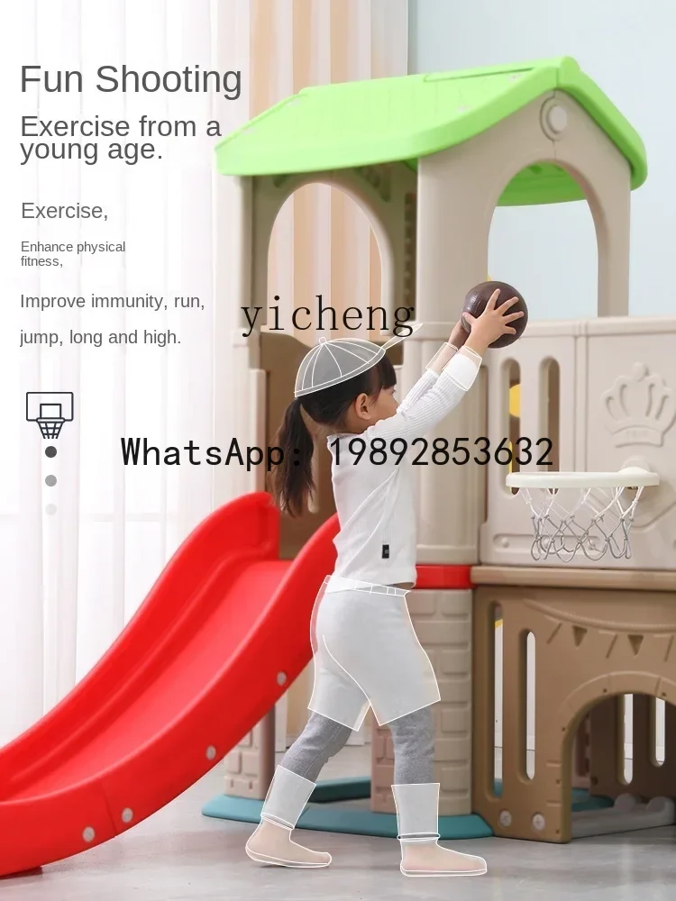 شريحة AH Little Prodigy ذات تصميم داخلي كبير منزلق قلعة رياض الأطفال المنزلي #5