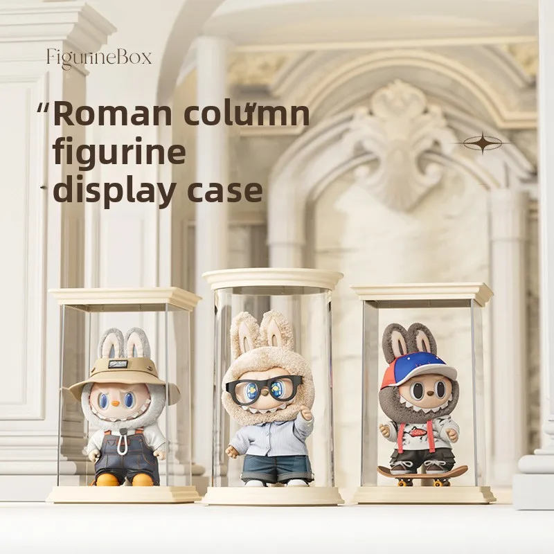 

The New Labubu Blind Box Display Box Doll Bracket Simple Transparent Dustproof Display Stand Square Round Blind Box Storage Box