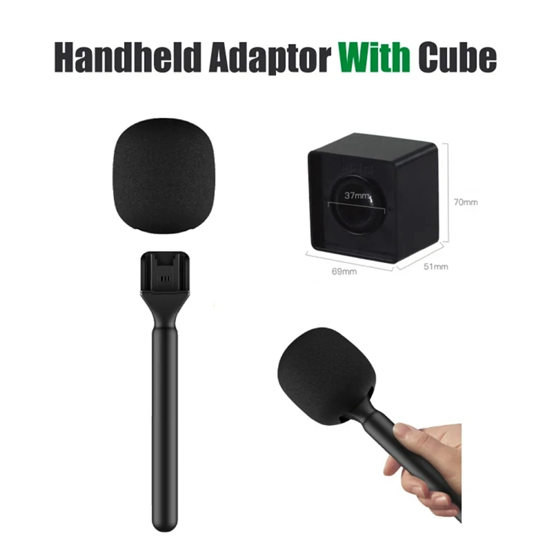 Interview Microphone Handheld Adapter For Rode Wireless Go/Goii/DJI Mic/Relacart/Wireless Transmitter