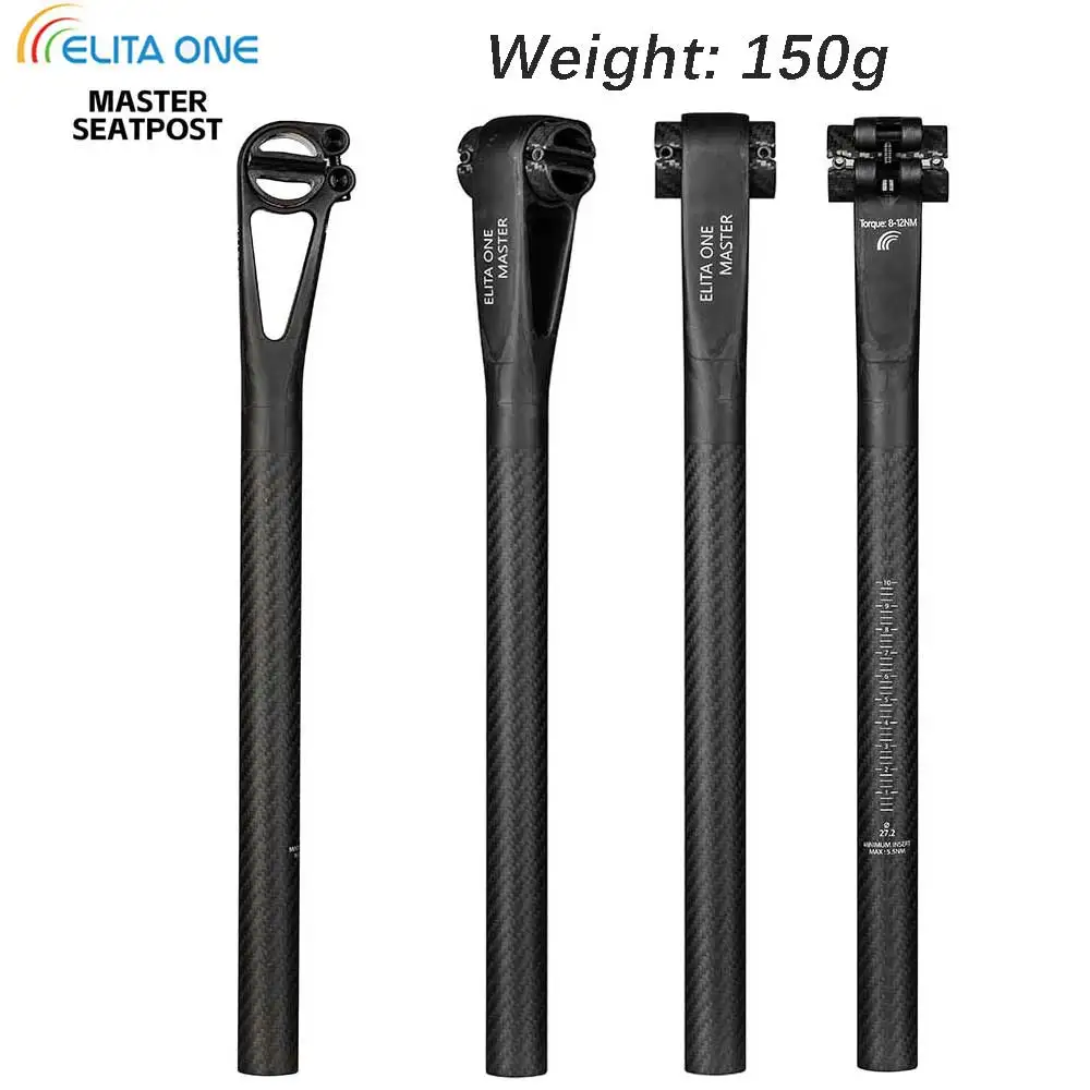 elitaone Carbon Seat post offset 5mm MTB/Road Bike Seatposts Carbon fiber half shell Lightweight 150g