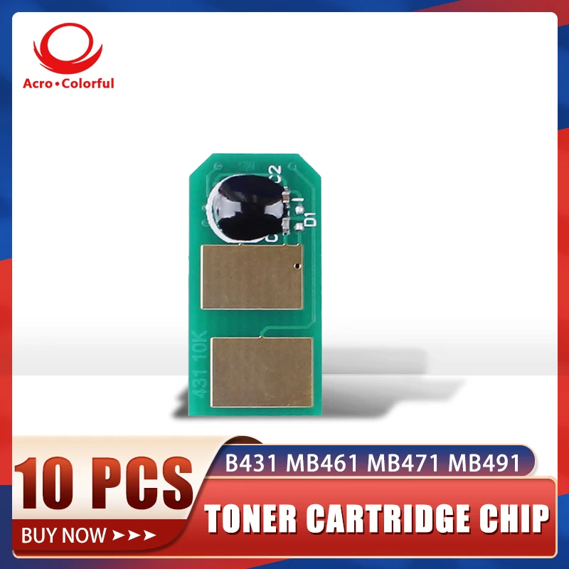 

10 шт., картриджи для принтера OKI B431 MB461 MB471 MB491