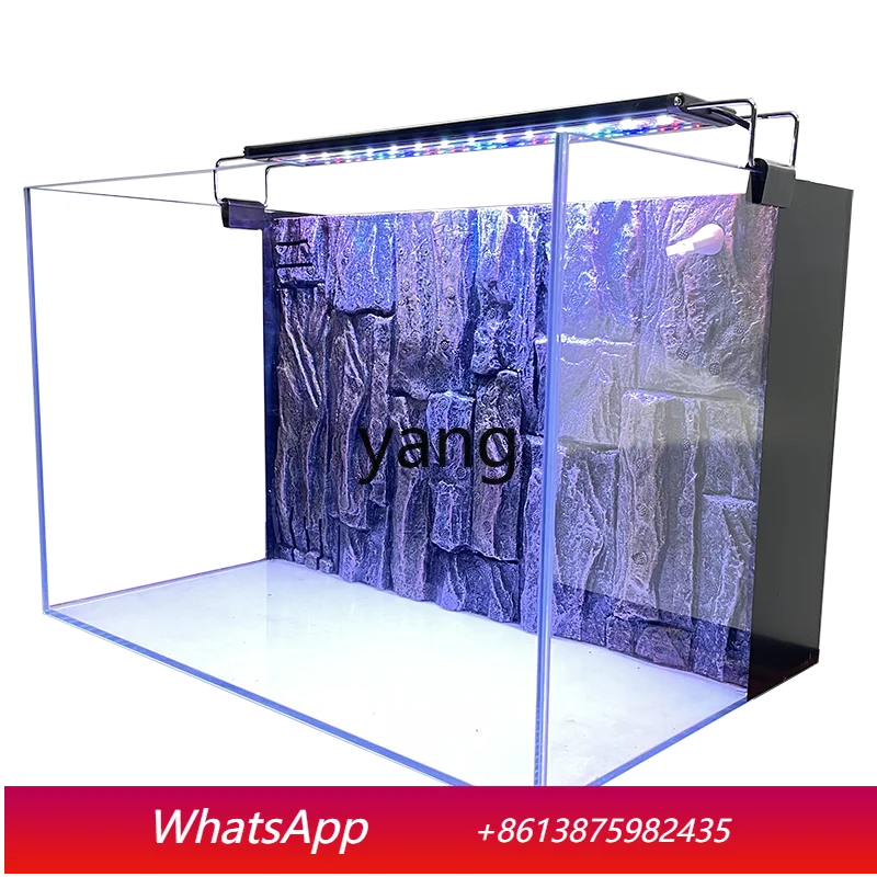 

MMMSuper White Fish Tank Glass Desktop Living Room Ecological Small Douyu Goldfish Turtle Jar