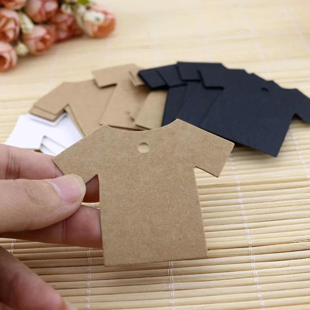

100 PCS Kraft Paper Hang Tag Hard Tags Cloth Labels Blank Shipping for Labeling Card