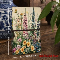 Retro Garden Wild Flower Notebook Colorful Botanical Art Print Journal Portable Notepad Office School Supplies Birthday Gift 3