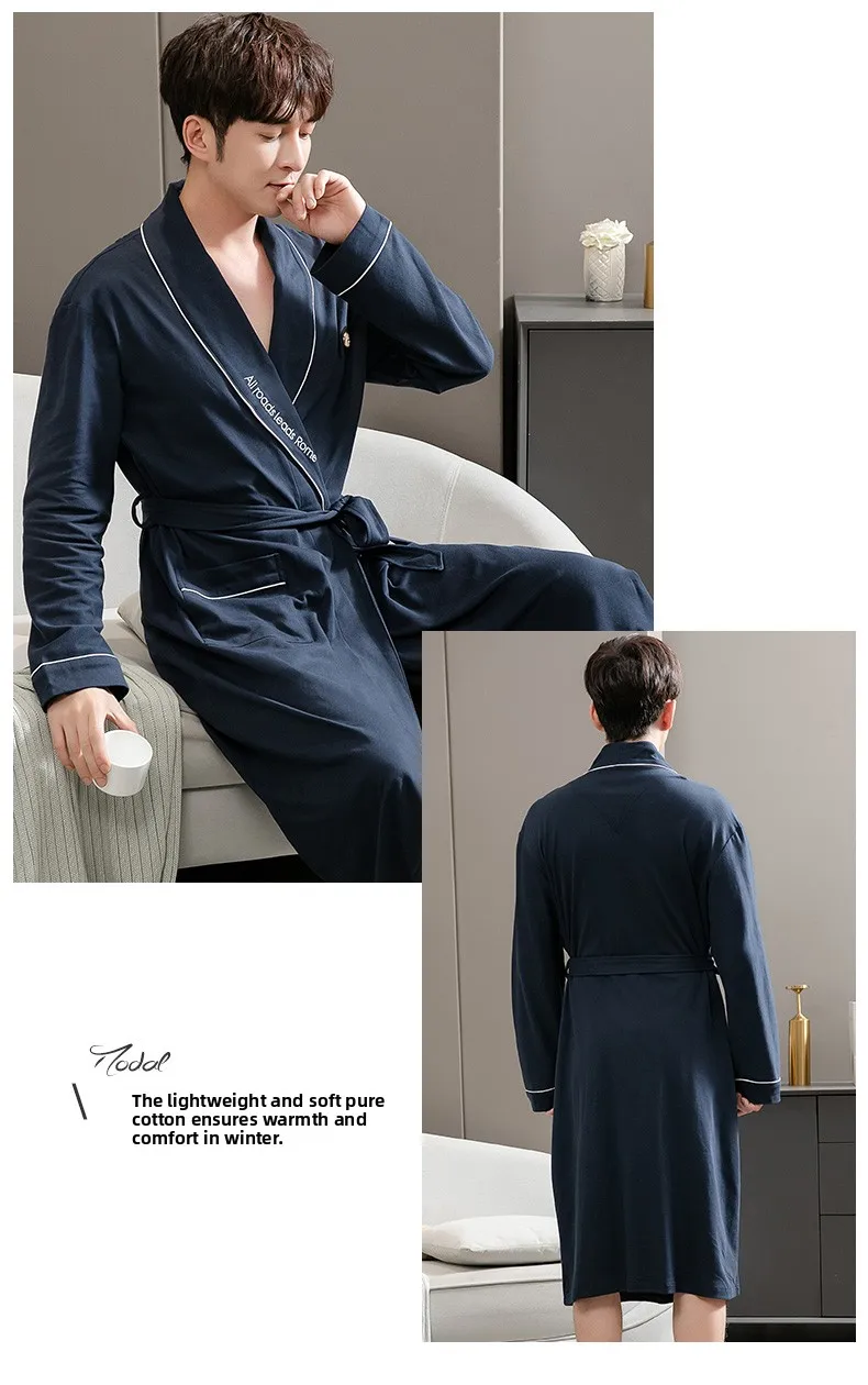 Bata para hombre de manga larga
