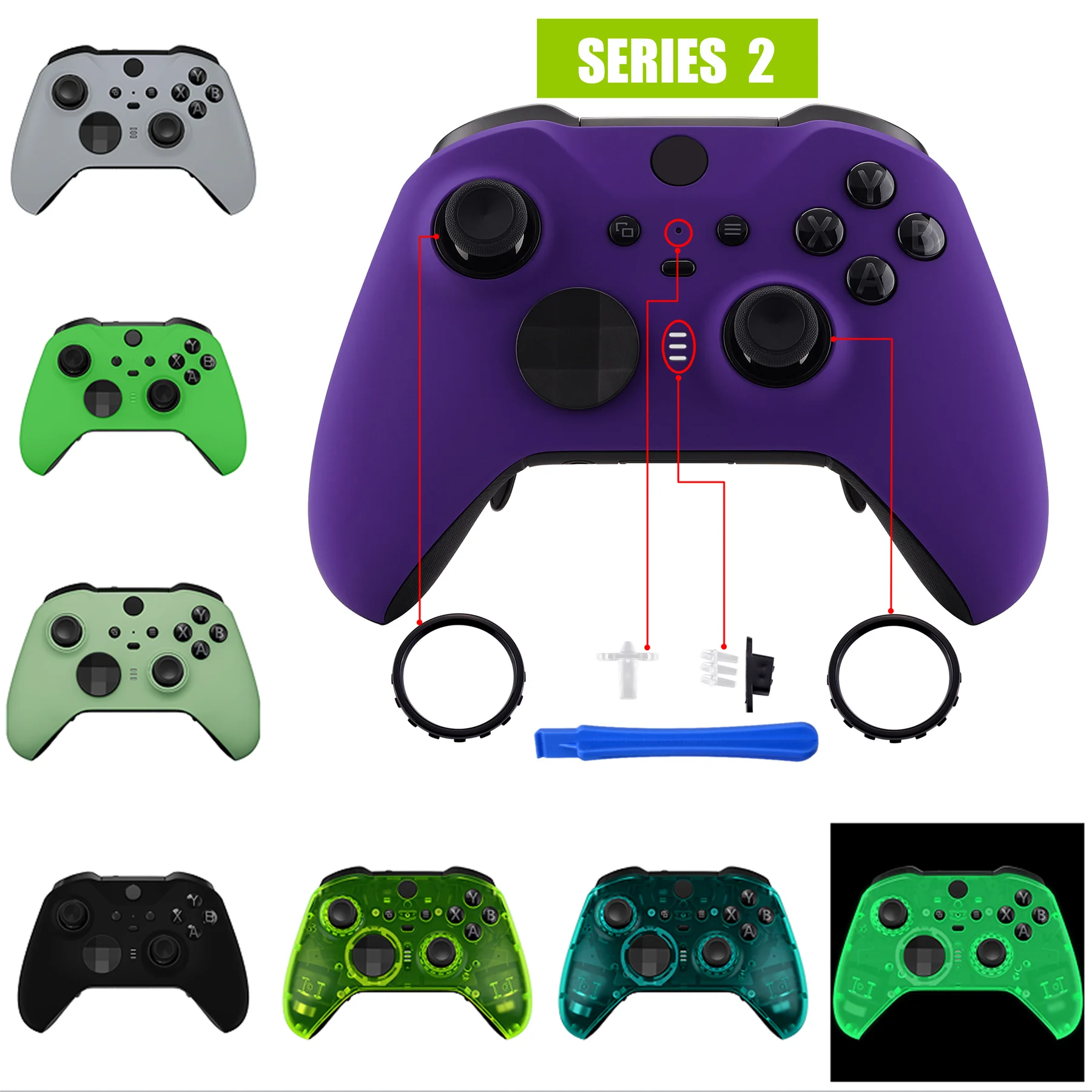 Xbox One Elite Series 2 Controller Purple Faceplate Kit