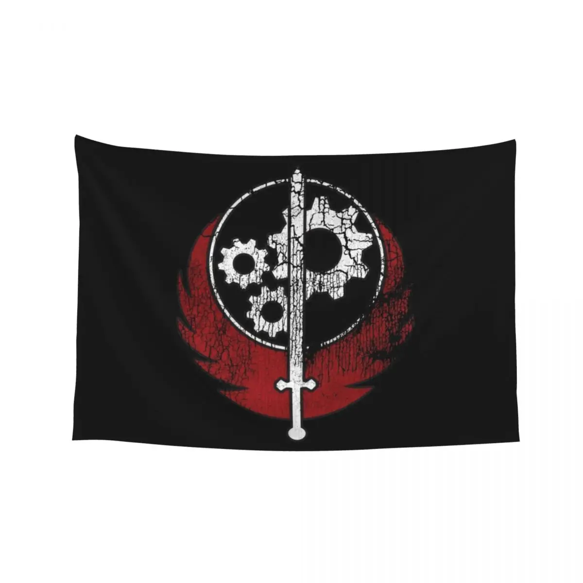 

Worn Appalachian Brotherhood of Steel Tapestry Home Decor Accessories Decoration Bedroom Aesthetic Room Decor Korean Tapestry