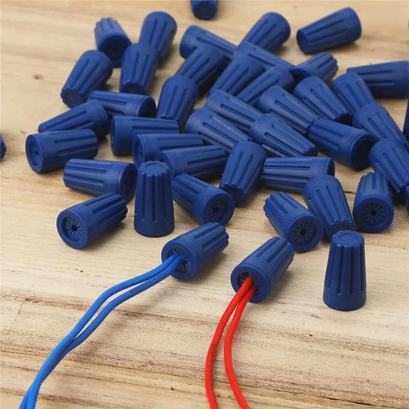 

ATE5-50 шт. водонепроницаемые проволочные гайки, наружные разъемы для электрических проводов для спринклеров, светодиодные ландшафтные светильники, ирригационные клапаны, синие