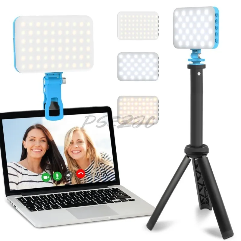 

LED Selfie Triangle Stand Light Mobile Phone Fill Light 2500mAh Portable Clip on Light for Live Video Shootingble
