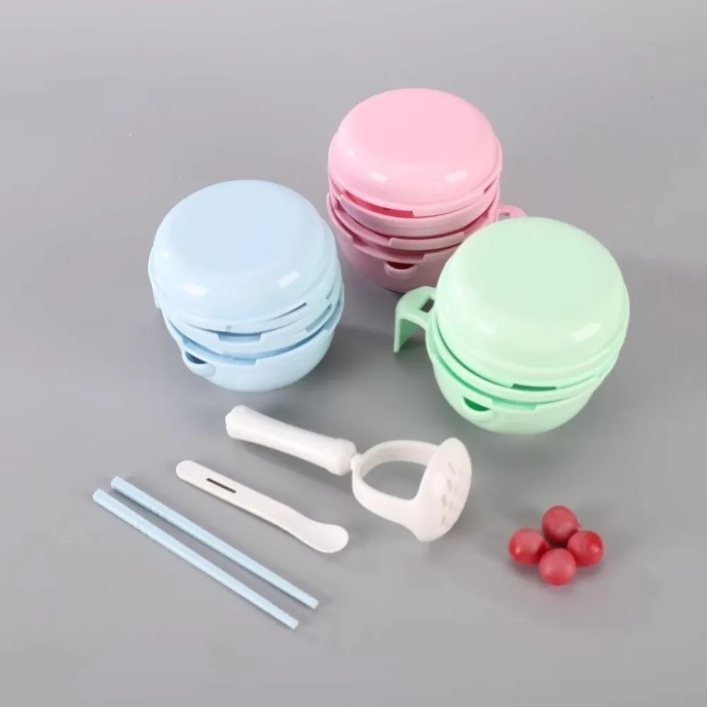 Solid color Baby Food Grinding Bowl Handmade Multifunctional Fruit Puree Grater Manual Operation Easy to Use Vegetables Grinder