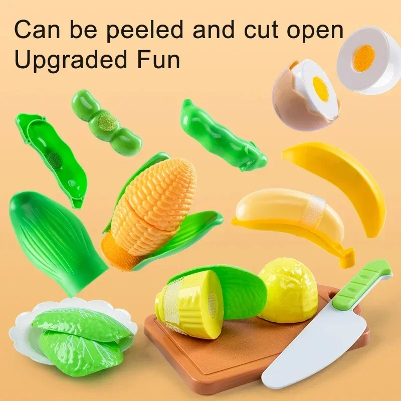 Cutting Play Food Toy for Kids Kitchen Toys Pretend Play Fruit Vegetable Pizza Cake Accessories Early Educational for Girl's Toy