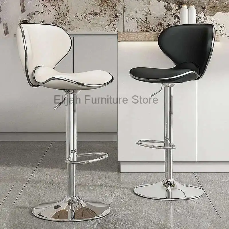 

Height Adjustable Design High Kitchen Stools Nordic Chair Long Swivel Bar Stools Reception Silla De Bar Salon Furniture HY