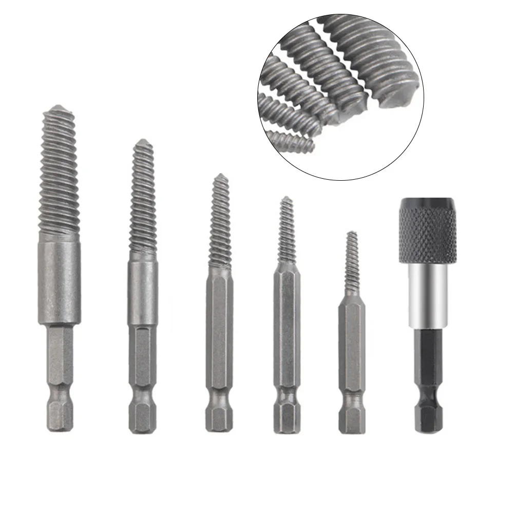 Professional Grade Hex Screw Extractors Bolt Remover Kit For Damaged And Rusted Screws Durable Carbon Steel 6pcs