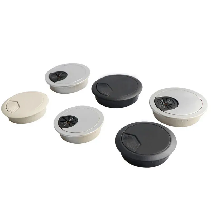 1/2/5/10pcs 35/50/53/60/80mm PC Computer Desk Plastic Grommet Table Cable Tidy Wire Hole Cover Cap Plug