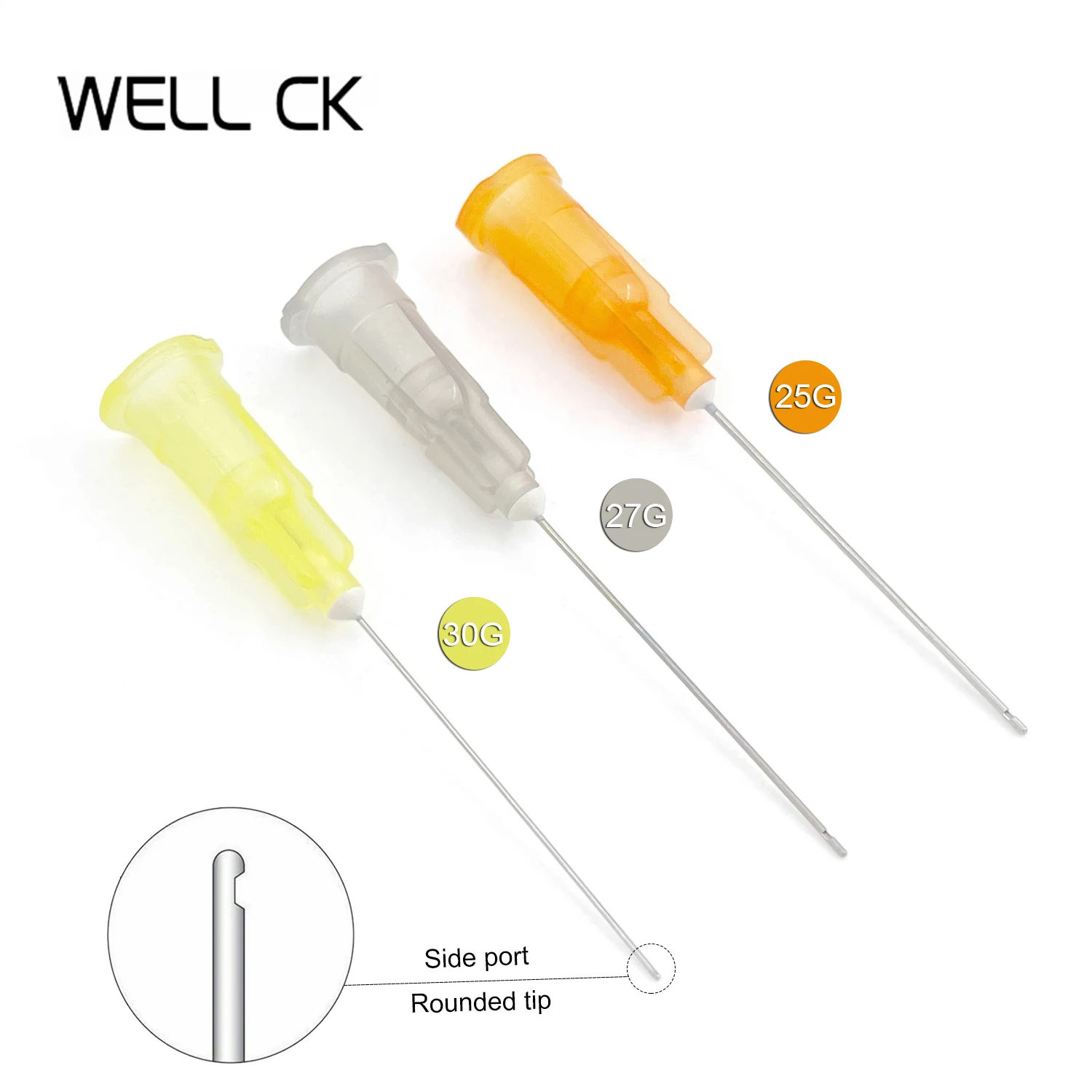 100pcs/Bag Well CK Dental Endo Irrigation Needle Tip Dental Root Canal Lateral Irrigation Needle Diameter 0.3/0.4/0.5mm