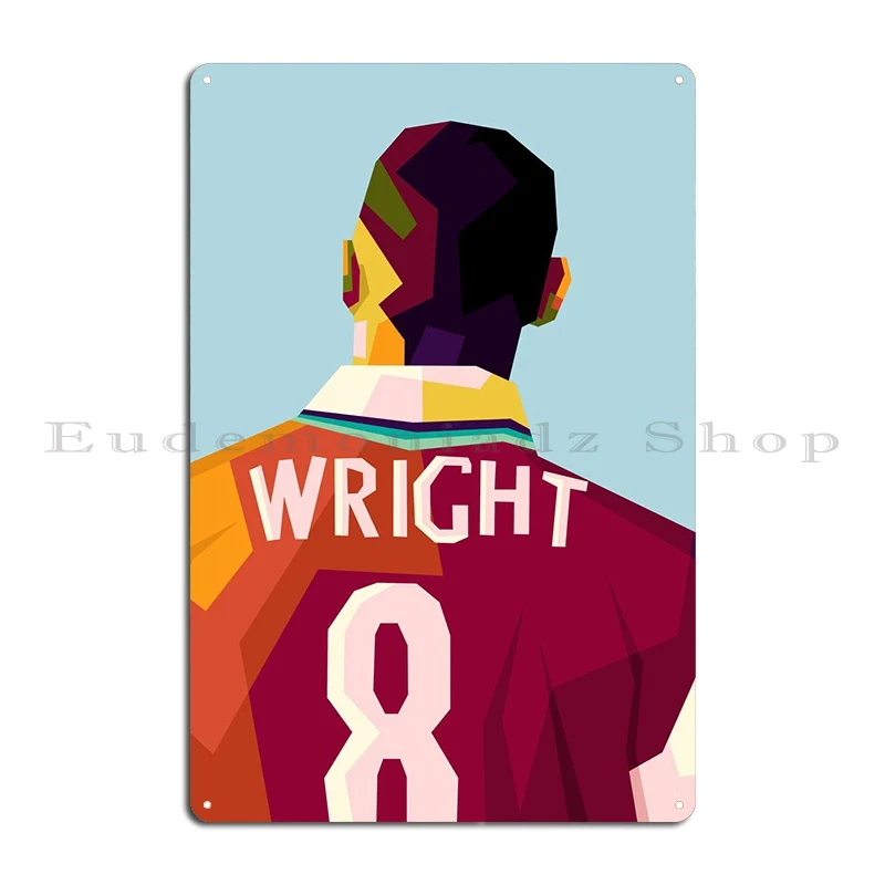 Ian Wright In Popart Metal Sign Character Wall Decor Bar Cave Designing Pub Mural Tin Sign Poster