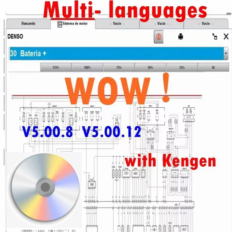 2024 Hot Sale W-ur-th V5.00.12 WOW 5.00.8 R2 Software Multi-languages with Keygen For Tcs Multi-diag Cars Diagnostic Tool