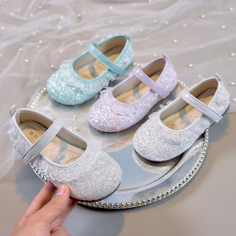

Girls Flats Princess Dress Shoes for Party Wedding Kids Sneakers Versatile 2026 New Children Performance Shoes Soft Sole