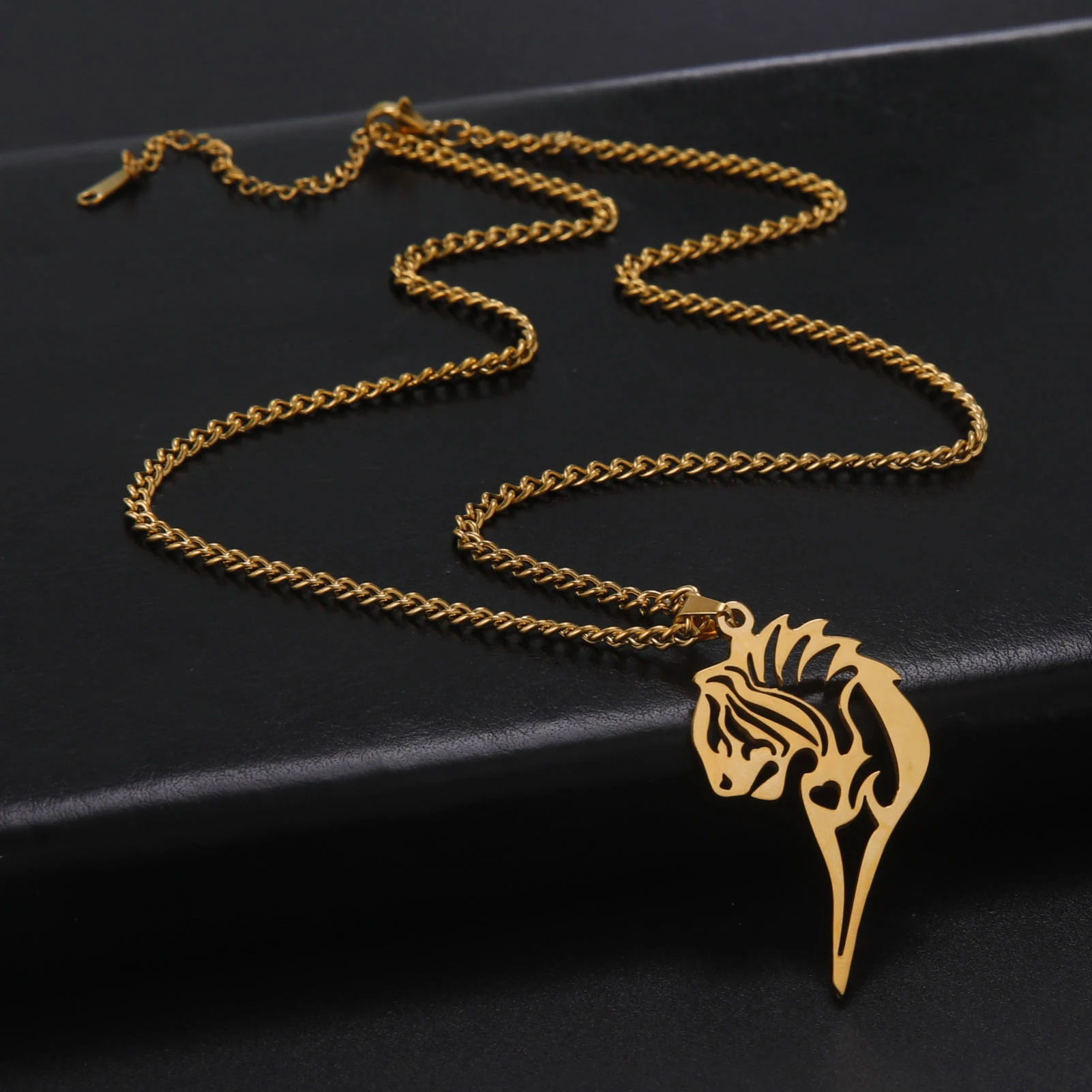 Tiger Lion Necklace for Men Woman Father Kid Child Boy King Of The Animal Africa Chain Gift Stainless Steel Pendant Jewelry