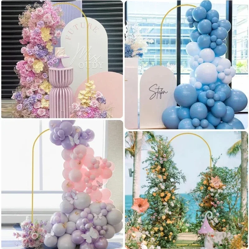 2026 Hot Golden Arch Frame Wedding Party Decoration Backdrop Stands Arched Round Tube Bracket Balloon Kit Display Background