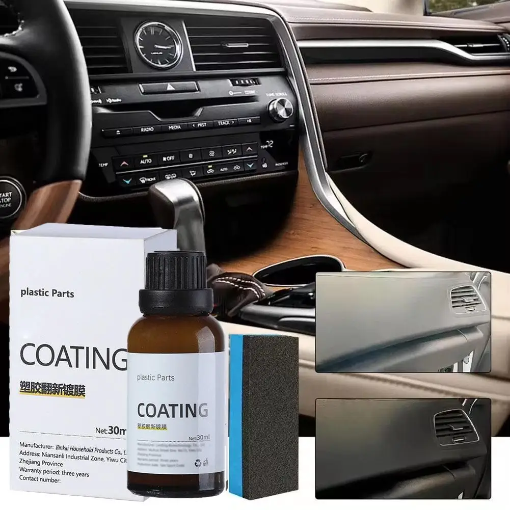 New Car Plastic Refurbished Plated Crystal Coating Panel Scratch Instrument Cleaner Agent Polish Care Part Console Repair T7S6