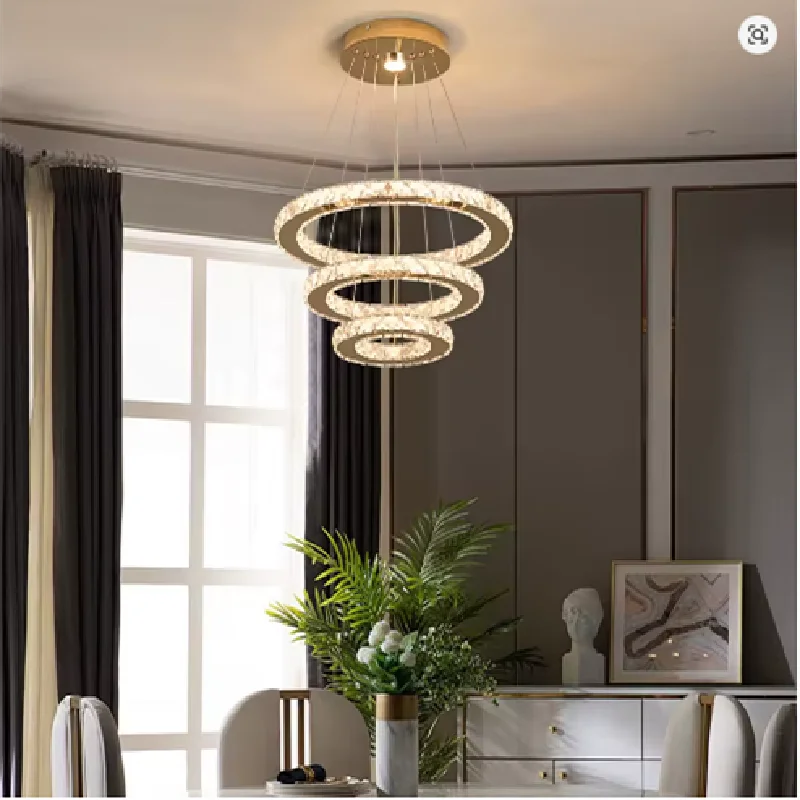 French Luxury Crystal Chandeliers Modern LED Ceiling Light for Living Room Dining Room Bedroom