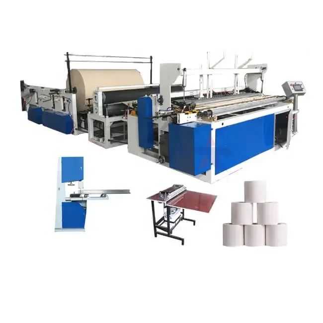 Automatic Toilet Paper Manufacturing Machine PLC Control 200m/min Capacity 1 Year Warranty Cutting Rewinding customized