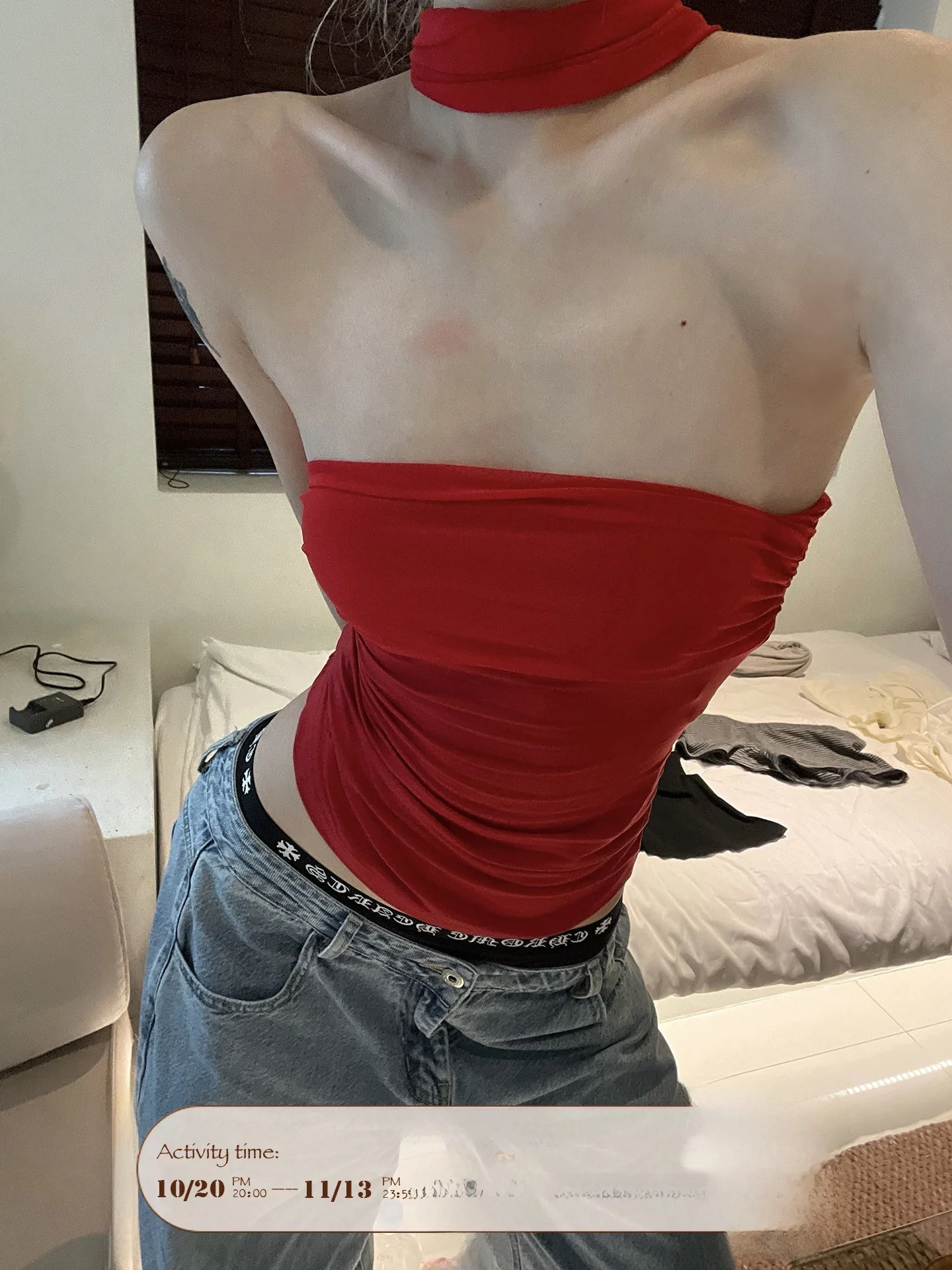 Hot Girl Cross Back Neck Hanging Tube Top Vest Rase Le Sol 'Jungle Kiss' Women's Tight Fit Tank Top Lenzing Modal Polyester S...